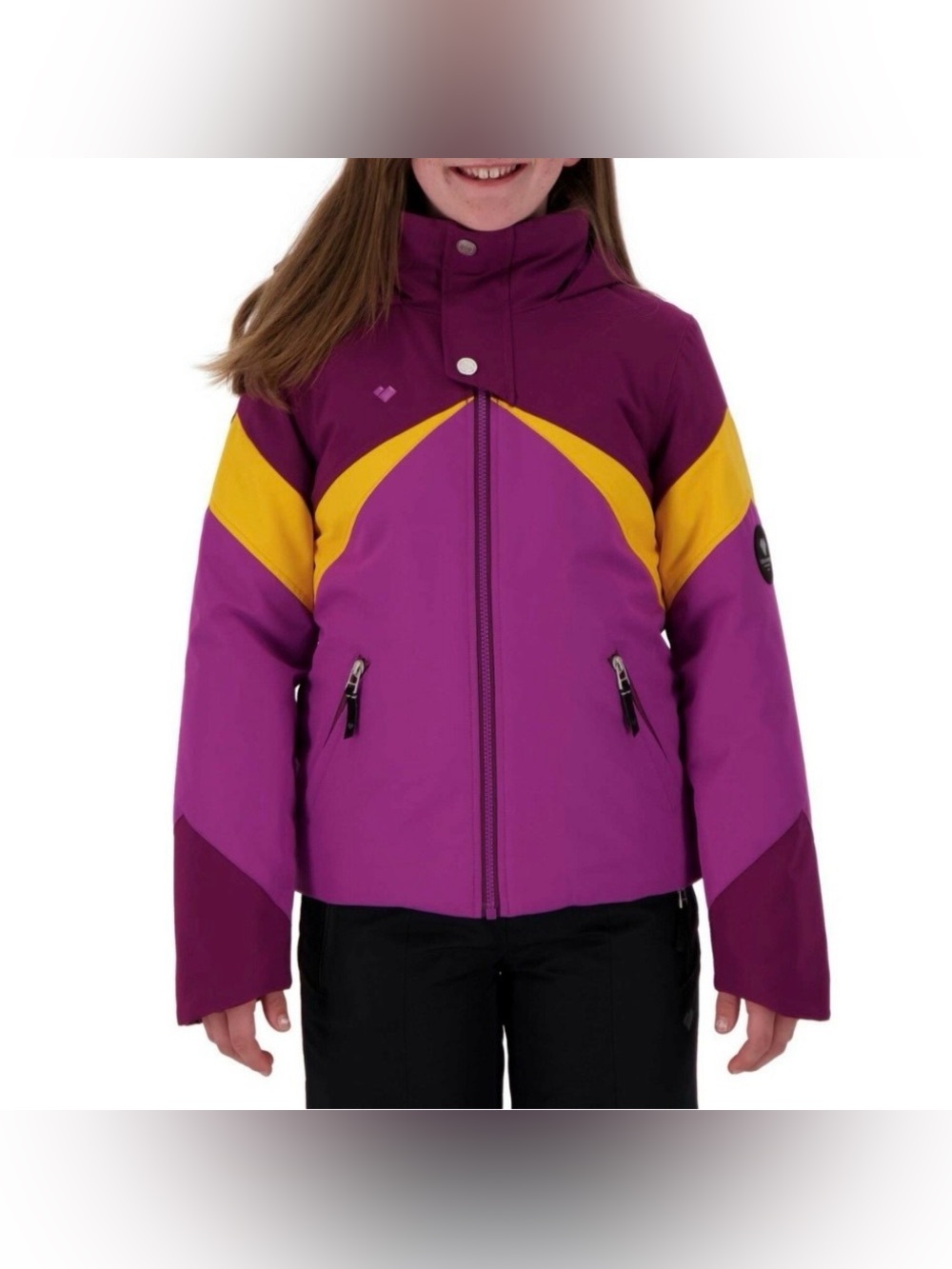 Obermeyer Big Girls Tabor Insulated Ski Jacket in Purple size 14 / 16